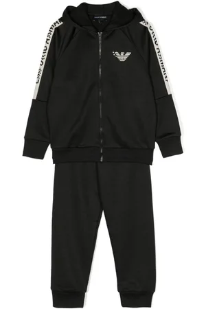 Emporio Armani Logo-print zip-up tracksuit
