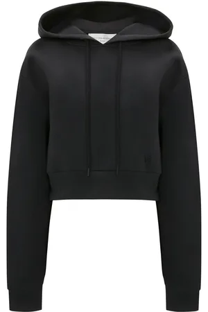 Victoria Beckham Logo-embroidered cotton-blend hoodie