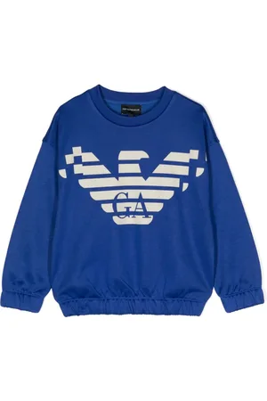 Emporio Armani Monogram-print crew-neck sweatshirt