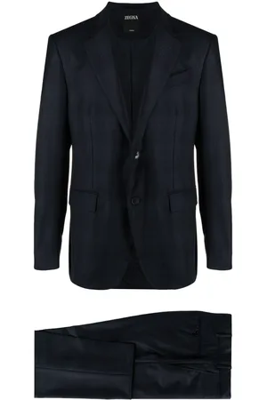 Ermenegildo Zegna Single-breasted checked wool suit