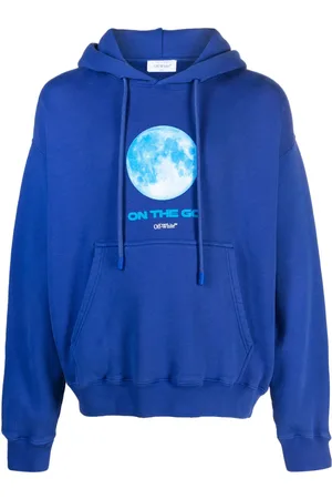 OFF-WHITE Moon-print organic-cotton hoodie