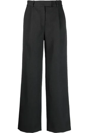 Simkhai Pressed-crease wool-blend tailored trousers