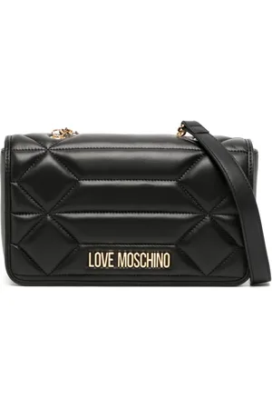 Love Moschino logo-lettering Faux Leather Shoulder Bag - Farfetch
