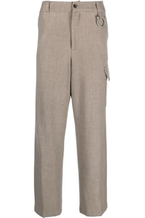 PAURA Cargo-pocket straight-leg trousers