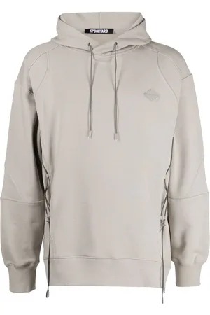 Spoonyard Lace-up cotton hoodie
