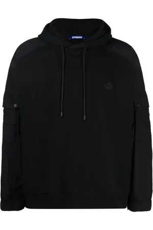 Spoonyard Logo-patch panelled hoodie