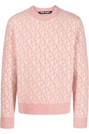 Palm Angels Monogram-jacquard knitted jumper