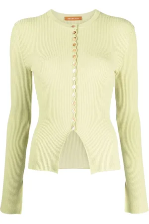REJINA PYO Round-neck ribbed cardigan