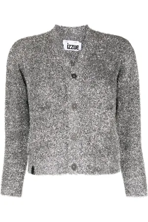 Izzue Lurex-detail V-neck cardigan