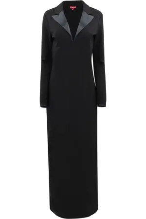 Staud Humboldt satin-trim maxi dress