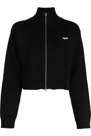 Izzue Logo-embroidered zip-up cardigan