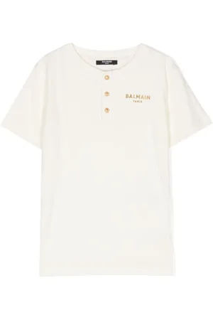 Balmain Logo-print button-up T-shirt