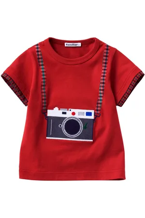 Familiar Motif-embroidered cotton T-shirt