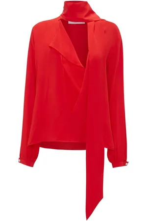 Victoria Beckham Scarf-detail silk blouse