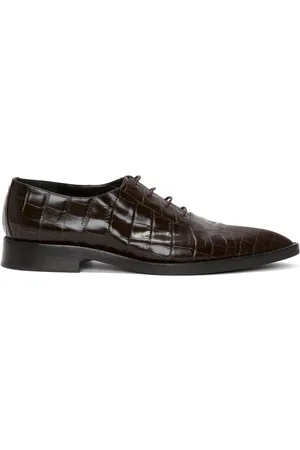 Victoria Beckham Crocodile-effect leather brogues