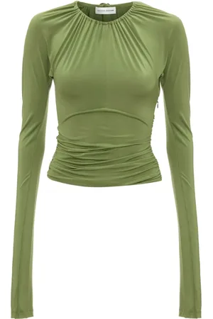 Victoria Beckham Gathered stretch-jersey top