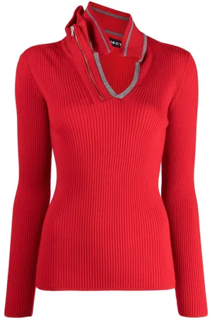 Y / PROJECT Asymmetric ribbed jumper