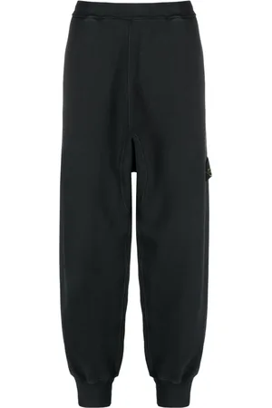 Stone Island Compass-patch cotton track pants