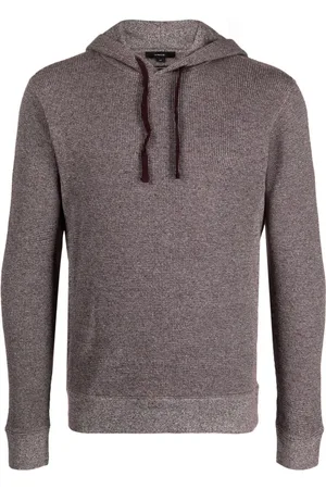 Vince Hooded mouliné-knit cotton jumper