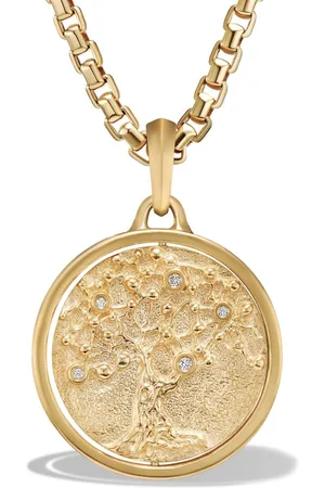 David Yurman 18kt yellow Life and Death Duality amulet (30mm)