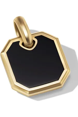 David Yurman 18kt yellow gold Roman onyx amulet (15mm)
