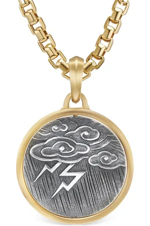 David Yurman 18kt yellow and sterling silver Storm Duality amulet (30mm)
