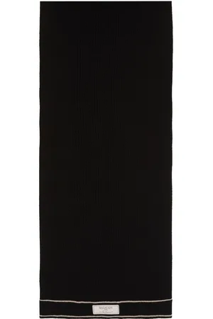Balmain Label-patch merino-wool scarf