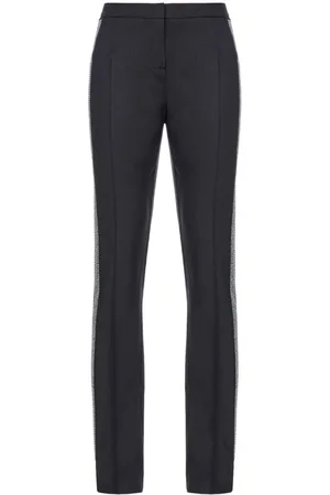 Pinko Rhinestone-embellished slim-cut trousers
