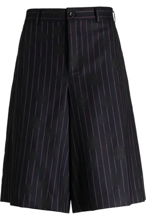 Comme des Garçons Pinstripe flared bermuda shorts