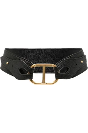 Twin-Set Logo-buckle faux-leather belt
