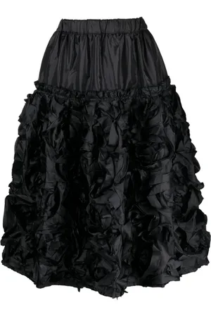 Comme des Garçons Ruched flared midi skirt