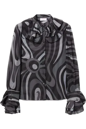 Puccini Marmo-print silk shirt