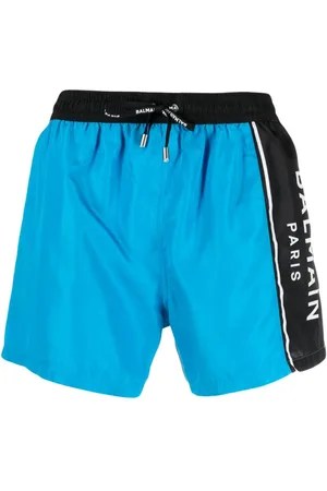Balmain Logo-print drawstring swim shorts