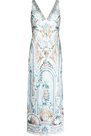 Camilla Season Of The Siren silk midi dress