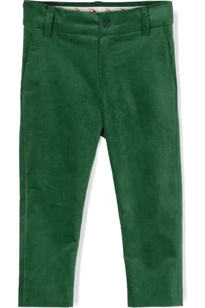 Kenzo Logo-embroidered velvet trousers
