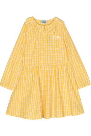 Kenzo Check-pattern cotton shirtdress