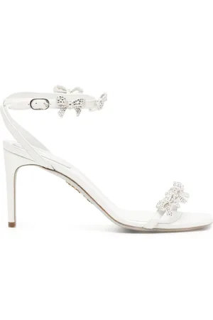 RENE CAOVILLA 80mm bow-detail leather sandals