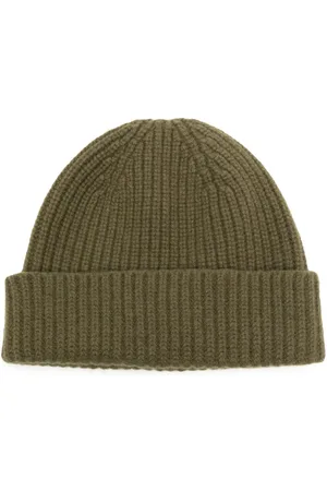 PRINGLE OF SCOTLAND Ribbed-knit turn-up brim beanie