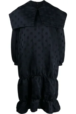 Comme des Garçons Polka-dot sailor-collar dress