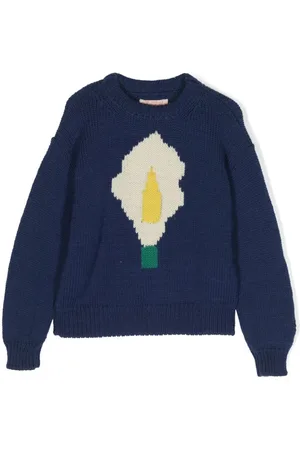 The Animals Observatory Flower intarsia-knit jumper