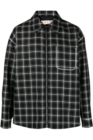 Marni Plaid-pattern virgin-wool shirt jacket