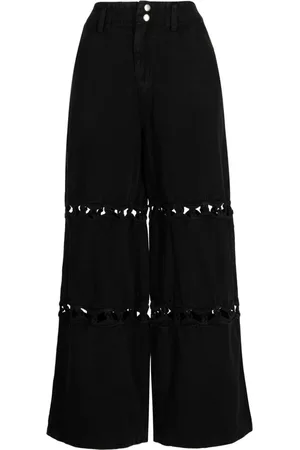 SEA Luz cut-out wide-leg jeans