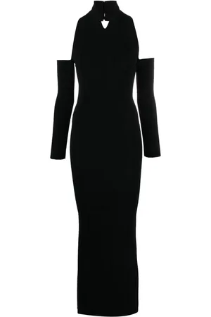Khaite Sutton halterneck cold-shoulder dress