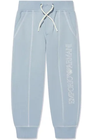 Emporio Armani Logo-print cotton track pants