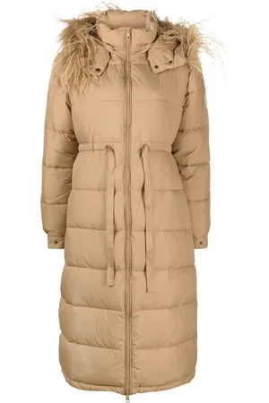 Twin-Set Feather-trimmed hood padded parka
