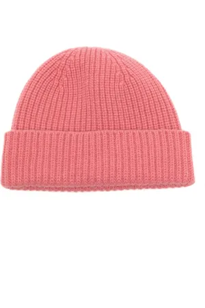 PRINGLE OF SCOTLAND Ribbed-knit turn-up brim beanie