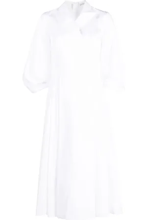 EMILIA WICKSTEAD Peak-lapels cotton midi dress