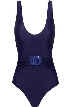 Rebecca Vallance Alba belted V-neck swimsuit