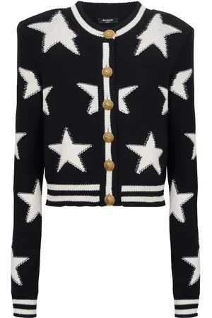 Balmain Star cropped cardigan