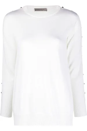 D.EXTERIOR Stud-embellished wool jumper